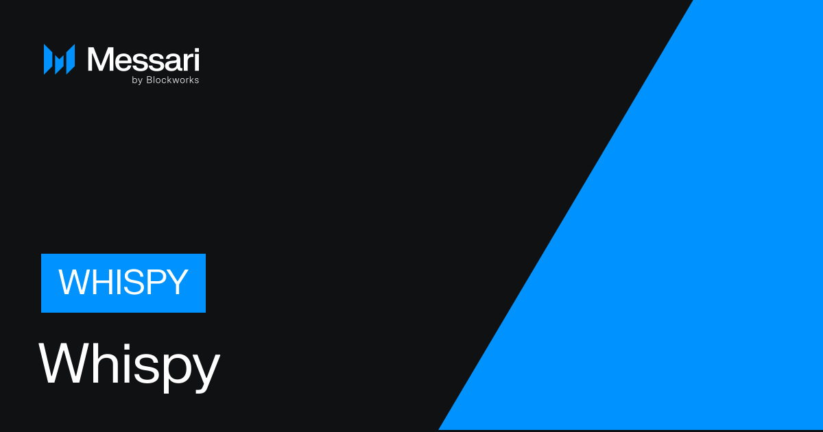 Whispy Price, whispy to USD, Research, News & Fundraising | Messari